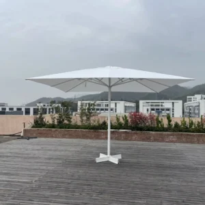 4 Square Meter Aluminum Frame Sunshade Bistro Central Pole Umbrella for Hotel Courtyard Park Outdoor Dining