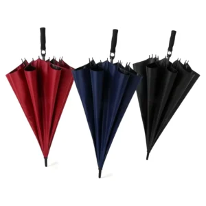 400T Dark Pattern 16-Bone Straight-Handle Umbrella Anti-Strong-Wind Double Lotus Bone 120cm Long Handle