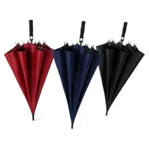 400T Dark Pattern 16 Bone Straight Handle Umbrella Anti strong Wind Double Lotus Bone 120cm Long Handle Umbrella