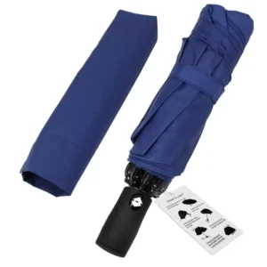 46-Inch Navy Blue Classic Reinforced Stormproof Bulletproof Inverted Folding Umbrella