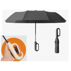 46-Inch Portable Reverse Folding Travel Umbrella, Windproof
