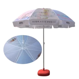 48-Inch Manual Straight Umbrella Custom Logo Printed 210D Oxford Fabric Steel Frame 8 Ribs All-in-One Umbrella