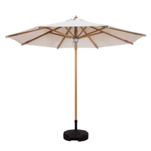 48mm Mid Pole Outdoor Garden Bamboo Parasol Eco-Friendly Sunshade Patio Umbrella for Restaurant Hotel