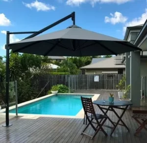 4M Round Aluminum Alloy Banana Sun Garden Cantilever Umbrella