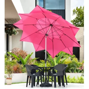 4×4 Outdoor Garden Umbrella for Courtyard Beach Pool Commercial Bars