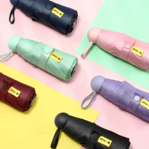 5 Fold Pocket Mini Umbrella Sun Flat Mini Sunshade Umbrella