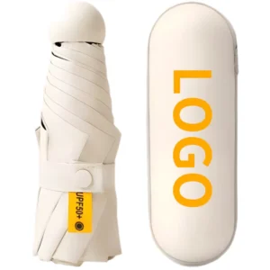 5 Fold Sun Rain Pocket Folding Mini Umbrella Business Gifts UV Protection Personal Umbrellas Custom With Logo Printing Gift
