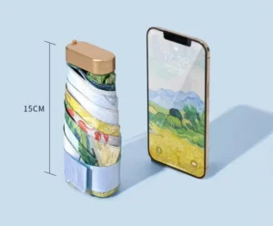 5 Fold UV Waterproof Manual Control Umbrella Thickened Capsule Full Printing Business Gift for Rainy Days