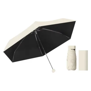 5-Section Custom Rain Umbrella, Manual Open, UV Protection, Outdoor Aluminum