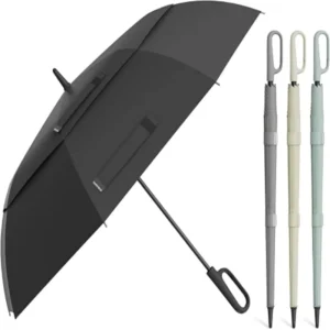 54 Inch Golf Umbrella Automatic Open Windproof Double Canopy Extra Large Umbrella with Logo Stick Umbrella for Outdoor Use