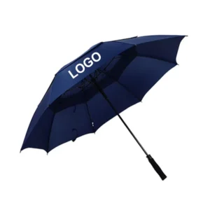 56-Inch Auto-Open Golf Umbrella with Double Canopy Wind and Sun Protection for Adults