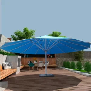 5x5M Square Commercial Umbrella Modern Outdoor Furniture Waterproof Foldable Anti-UV for Restaurant Cafe and Hotel Use
