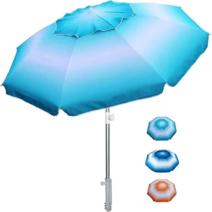 6.5 ft Aluminum Frame Travel Garden Beach Umbrella with Anchor