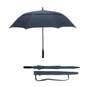 60 Inch Automatic Large Windproof Fiberglass Straight Golf Umbrella