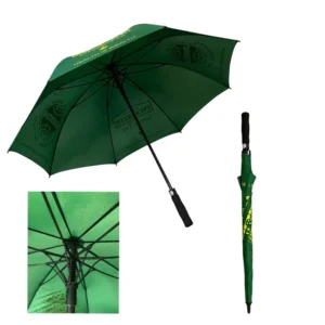 60-Inch Extra-Large Windproof Automatic Golf Umbrella Waterproof Green with Custom Logo