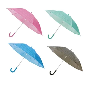 6027 8K 3D POE Kids Umbrella Factory Supply Manual Open Safety Frame Fiberglass Ribs