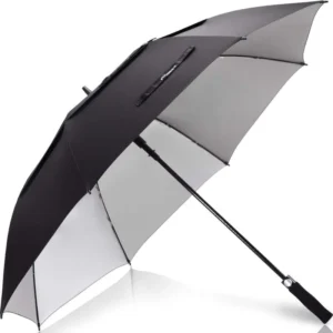 62/68-Inch Windproof Vented Double Canopy Golf Umbrella with UV Protection for Rain and Sun