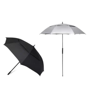 68, 72, or 80-inch custom logo-printed windproof double-layer golf umbrella with pointed pole