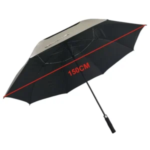 68 Inch Large Double-Layer Windproof Rainproof UV Protection Golf Umbrella Pongee Material Custom Logo EVA Handle