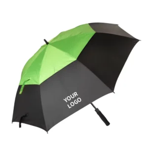 68 Inch Waterproof Sun and Rain Umbrella, Custom Colors, Windproof Semi-Automatic Open Golf Umbrella