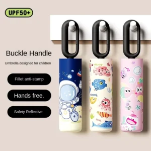 6K Children’s Dual-Use Umbrella with Cartoon Rounded Safety Wrapped Strip for Boys and Girls