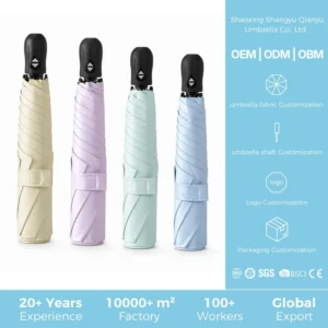 6k Ultra-Light Fiber Frame Fully Automatic 6-Rib Beach Umbrella with UV Protection and Ultra-Thin Folding Design