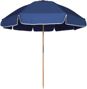 7.5 Ft Commercial Grade Aluminum Pole Beach Umbrella with Wood Grain Effect