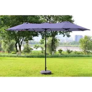 7.5FT Aluminum Waterproof Windproof Straight Patio Umbrella for Garden Hotel Park