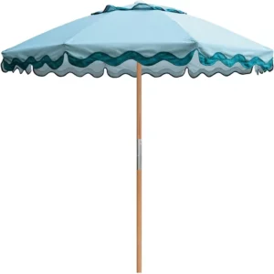 7.8ft Outdoor Patio Umbrella Boho Design UPF 50+ Water-Resistant Canvas Ash Wood Pole Air Vent Carry Bag