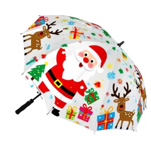7009 Factory Direct OEM/ODM Big Size Auto Open Windproof Waterproof Golf Umbrella with Custom Christmas Printing