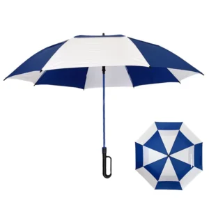 7028 Custom Logo Golf Umbrella, Strong Windproof, Oversized, Fiberglass Frame, Air-Vented