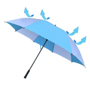 7047 Semi Auto Open Wind and Rain Proof Air Vented Big Size Golf Umbrella Supplier