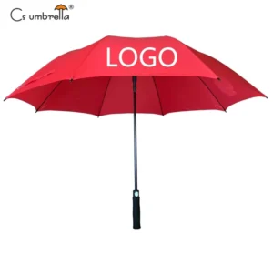 7063 Custom Logo Printing Straight Umbrella Hot Selling Auto Open Golf Advertising Design Windproof Semi Automatic Control