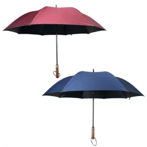 7071 Golf Umbrella Wood Handle Auto Open Rainproof UV Protection Sun and Rain