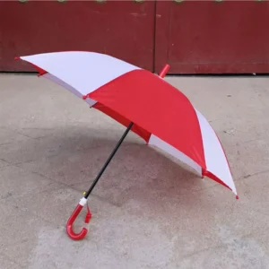 78cm Small Kindergarten Golf Umbrella, Red and White Striped Performance Prop Umbrella