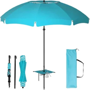 7FT Portable Folding Beach Umbrella for Outdoor Events and Garden Use