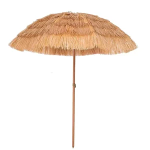7Ft Thatch Patio Customized Straw Grass Beach Umbrella Portable Hula Hawaii Outdoor Parasol
