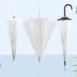 8 Bone 16 Bone Transparent Umbrella Straight High Strength Thick Fabric Transparent Umbrella