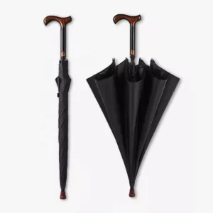 8-Bone Dual-Purpose Long-Handled Crutch Walking Stick Umbrella Custom Full Printing Outdoor Mountaineering
