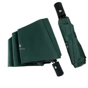 8 Rib Automatic Folding Travel Umbrella for Adults, Portable UV Protective Dual Use