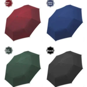 8-Rib Inverted 3-Fold Manual Black Folding Sun Umbrella UV Protection