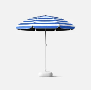 8-Rib Outdoor Umbrella 1.6m Sun Shade for Patio Beach Market and Outdoor Dining No Base Included