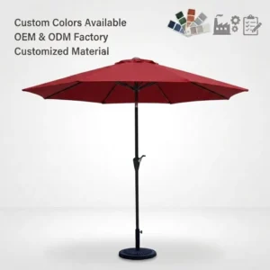 8-Rib Waterproof UV Outdoor Patio Garden Parasol for Commercial Restaurant, Pool, Cafe, and Backyard