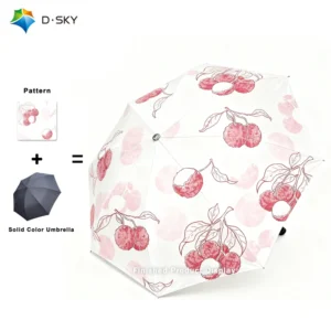 8 Ribs Automatic Black Folding Umbrella Windproof and Rain Resistant Strong Portable for Men and Women Travelers