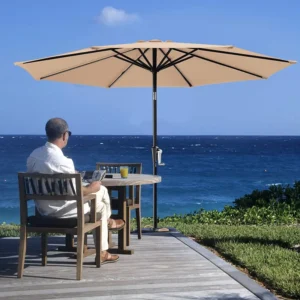 8 Ribs Safety Customized Freestanding Outdoor Patio Garden Umbrella With Carry Bag