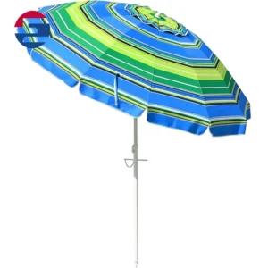 8FT Large Beach Tent for 3-4 People Portable Outdoor Shelter UPF50+ UV Protection Steel Rod Frame 1000-1500mm Waterproof