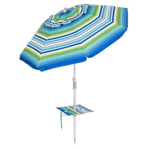 8Ft 160G Polyester UPF50+ Custom-Printed Beach Umbrella