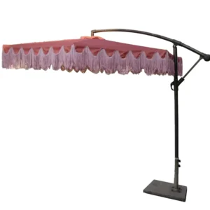 8ft Fringe Banana Beach and Garden Umbrella