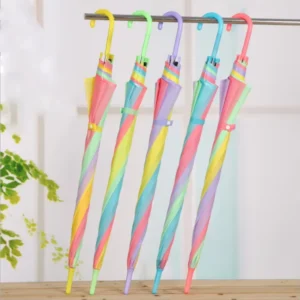 90cm 8K Long Handle Stick Windbreak Semi-Automatic Transparent Umbrella