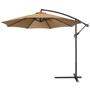 9ft Iron Waterproof Outdoor Patio Garden Banana Parasol